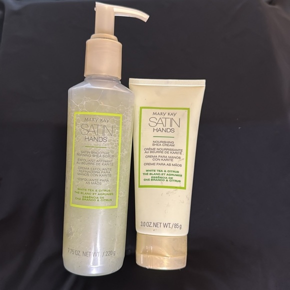 New Mary Kay Satin Hands Shea Scrub & Cream White Tea & Citrus - Picture 1 of 4